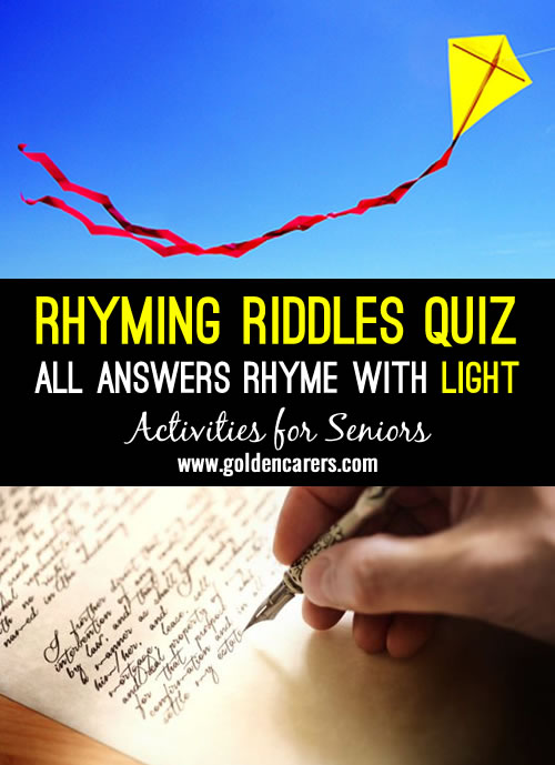 Rhyming Riddles -  LIGHT