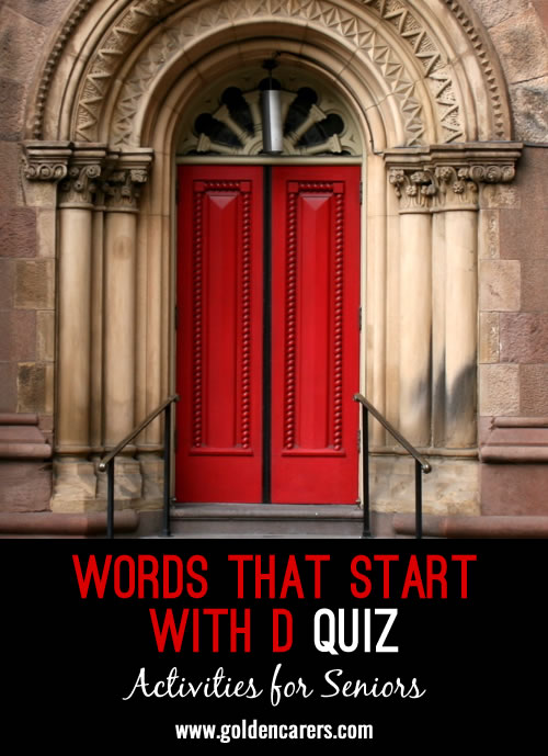 Words starting with D Quiz