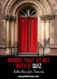 Words starting with D Quiz