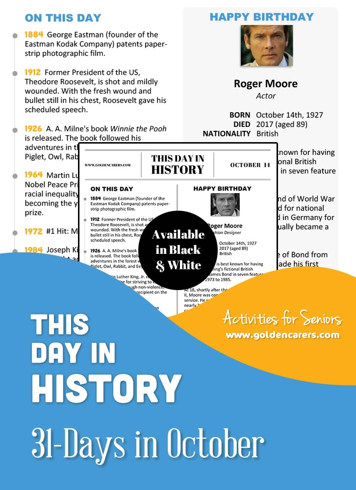 This Day in History for Seniors: October