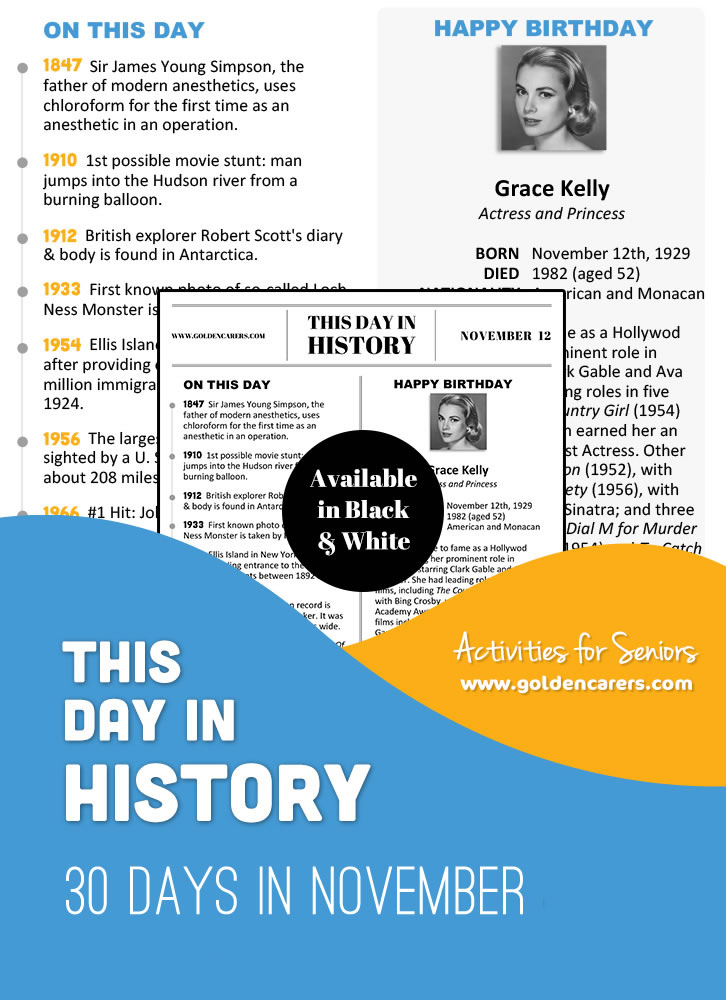 This Day in History for Seniors: November