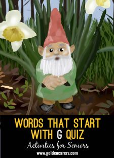 Words starting with G Quiz