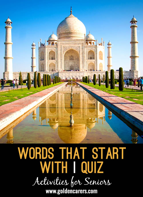 Words starting with I Quiz