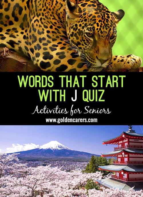 Words starting with J Quiz