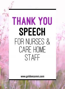 Thank You Speech for Nurses & Staff