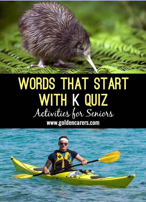 Words starting with K Quiz