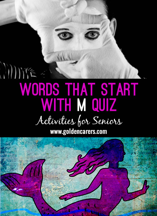 Words starting with M Quiz