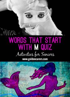 Words starting with M Quiz