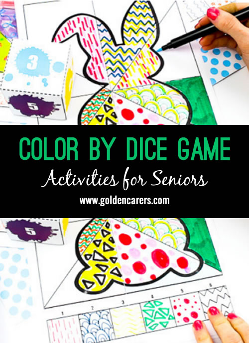 Colour by Dice Game