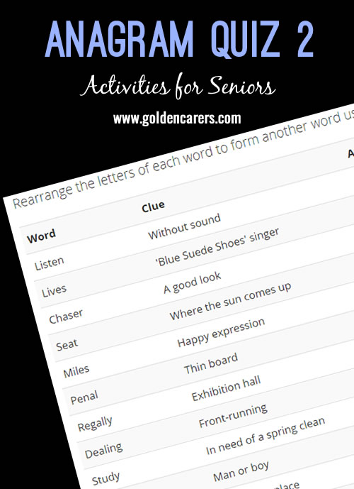Anagram Quiz #2