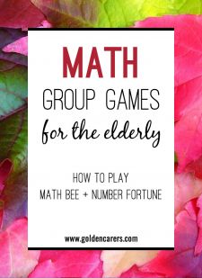 Fun and Lively Math Group Games for the Elderly