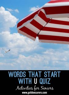 Words starting with U Quiz