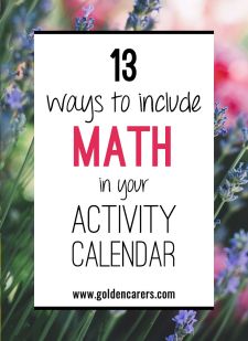 13 Ways to Include Math In Your Activity Calendar