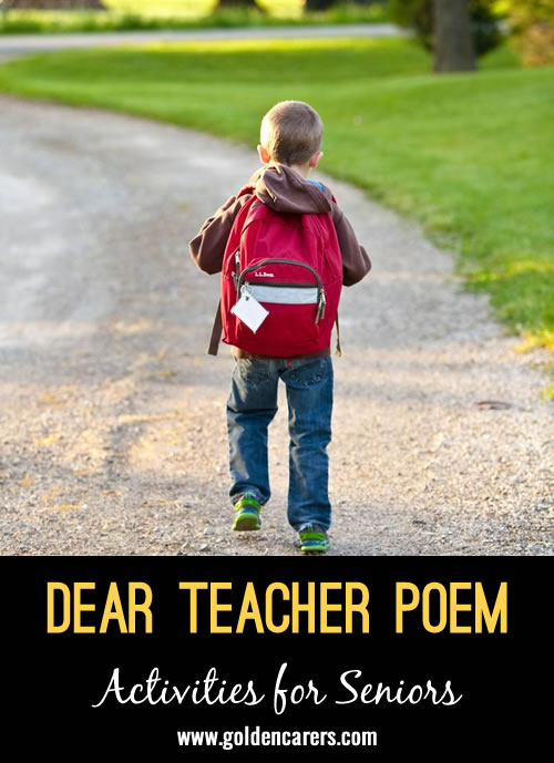 Dear Teacher Poem