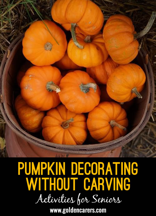 Pumpkin Decorating Without Carving