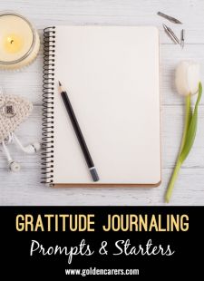 Gratitude Journaling Prompts and Starters