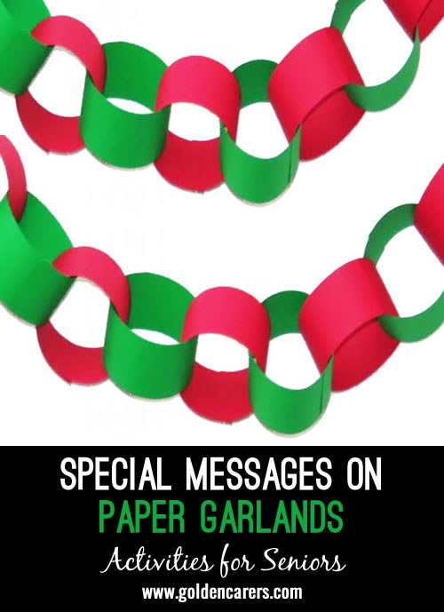 Special Messages on Paper Link Garlands