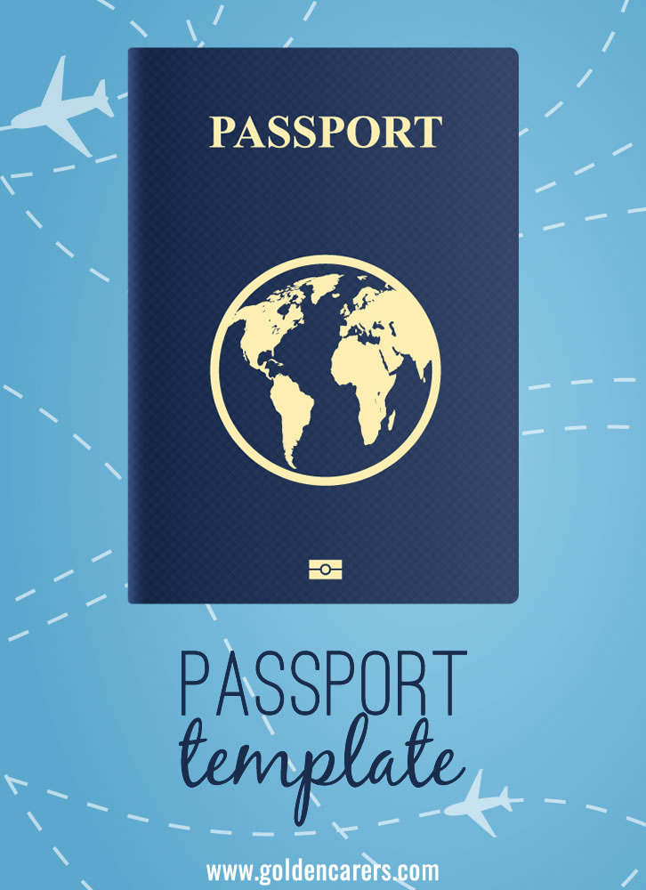 Passport Template for Armchair Travel