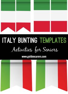 Italy Bunting Templates