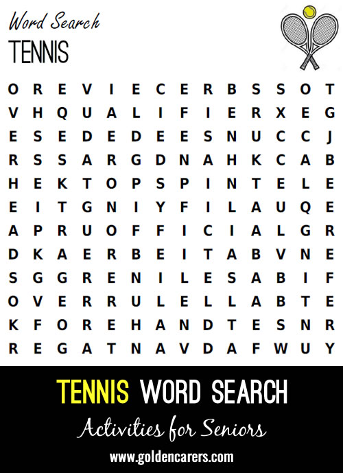 Tennis Word Search