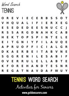 Tennis Word Search