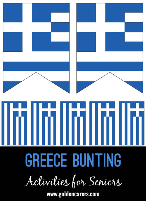 Greece Bunting Templates