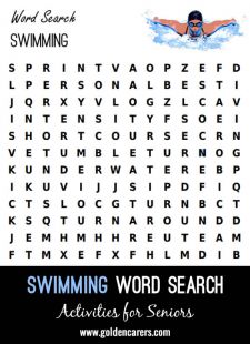 Swimming Word Search