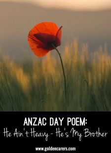 Anzac Day Poem: He ain't heavy - he's my brother