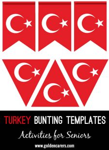 Turkey Bunting Templates