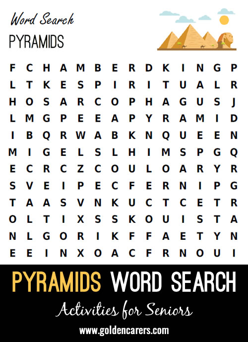 Pyramids Wordsearch