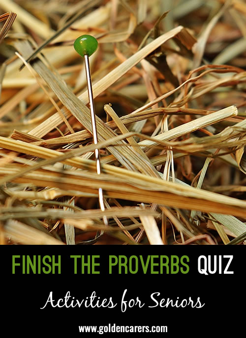 Finish the Proverbs #5