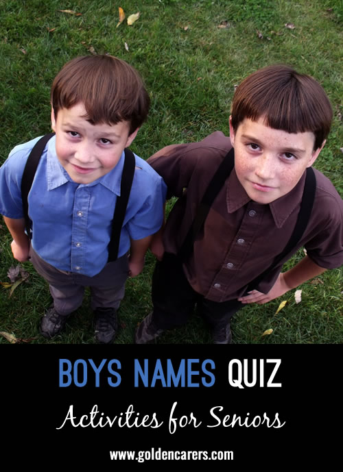 Boys Names Quiz