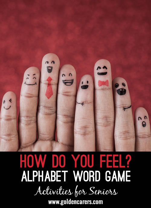 How Do You Feel Alphabet Word Game