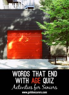 Words Ending with AGE