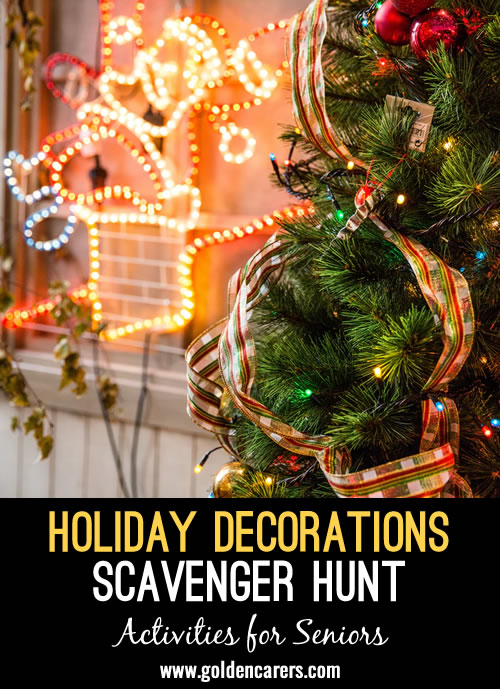 Holiday Decorations Scavenger Hunt