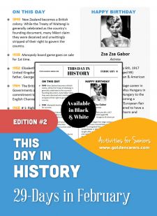 This Day in History for Seniors: February - 2nd Edition