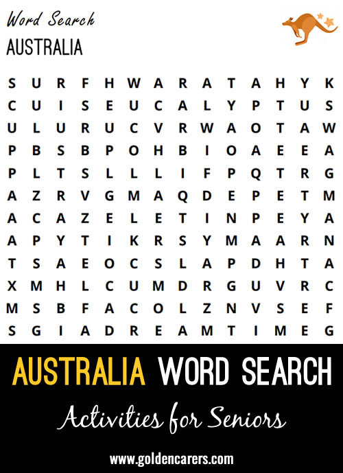 Australia Word Search