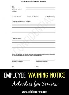 Employee Warning Notice