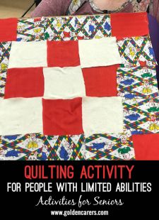 Quilting Activity - For those with limited abilities