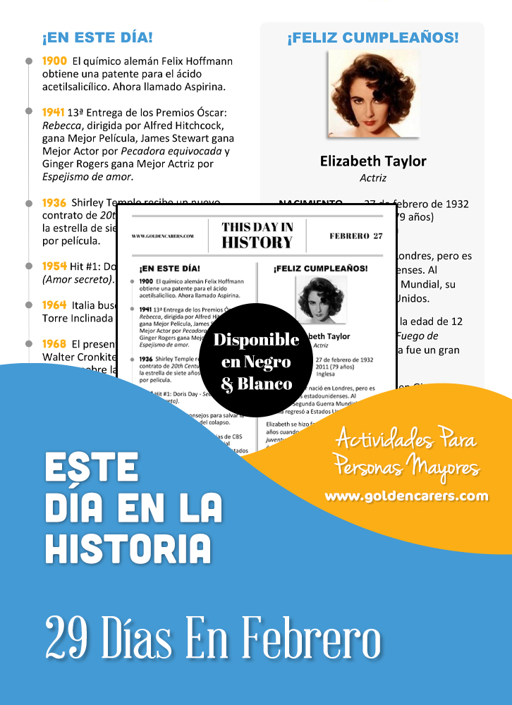 This Day in History - February - Spanish Version