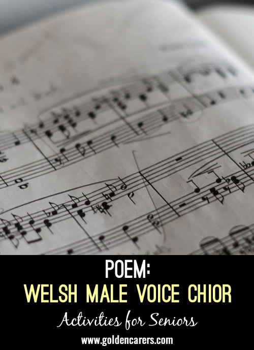 Poem: Welsh Male Voice Choir 