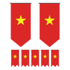 Vietnam Bunting Templates