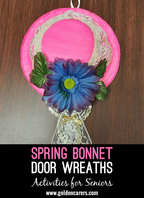 Spring Bonnet Door Wreaths