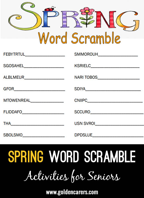 Spring Word Scramble