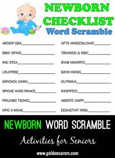 Newborn Word Scramble