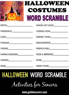 Halloween Word Scramble