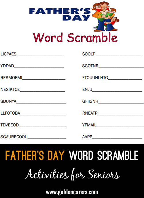 Father's Day Word Scramble