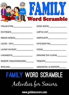 Family Word Scramble