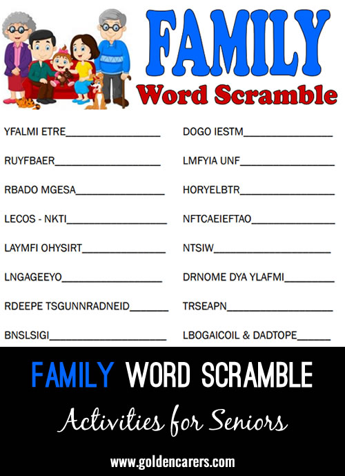 Family Word Scramble