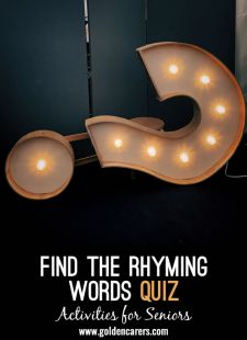 Find the Rhyming Words Quiz